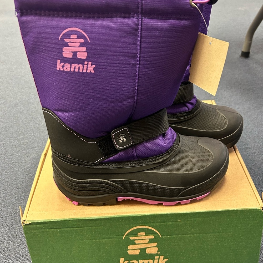 Kamik Black and Purple Snow Boots